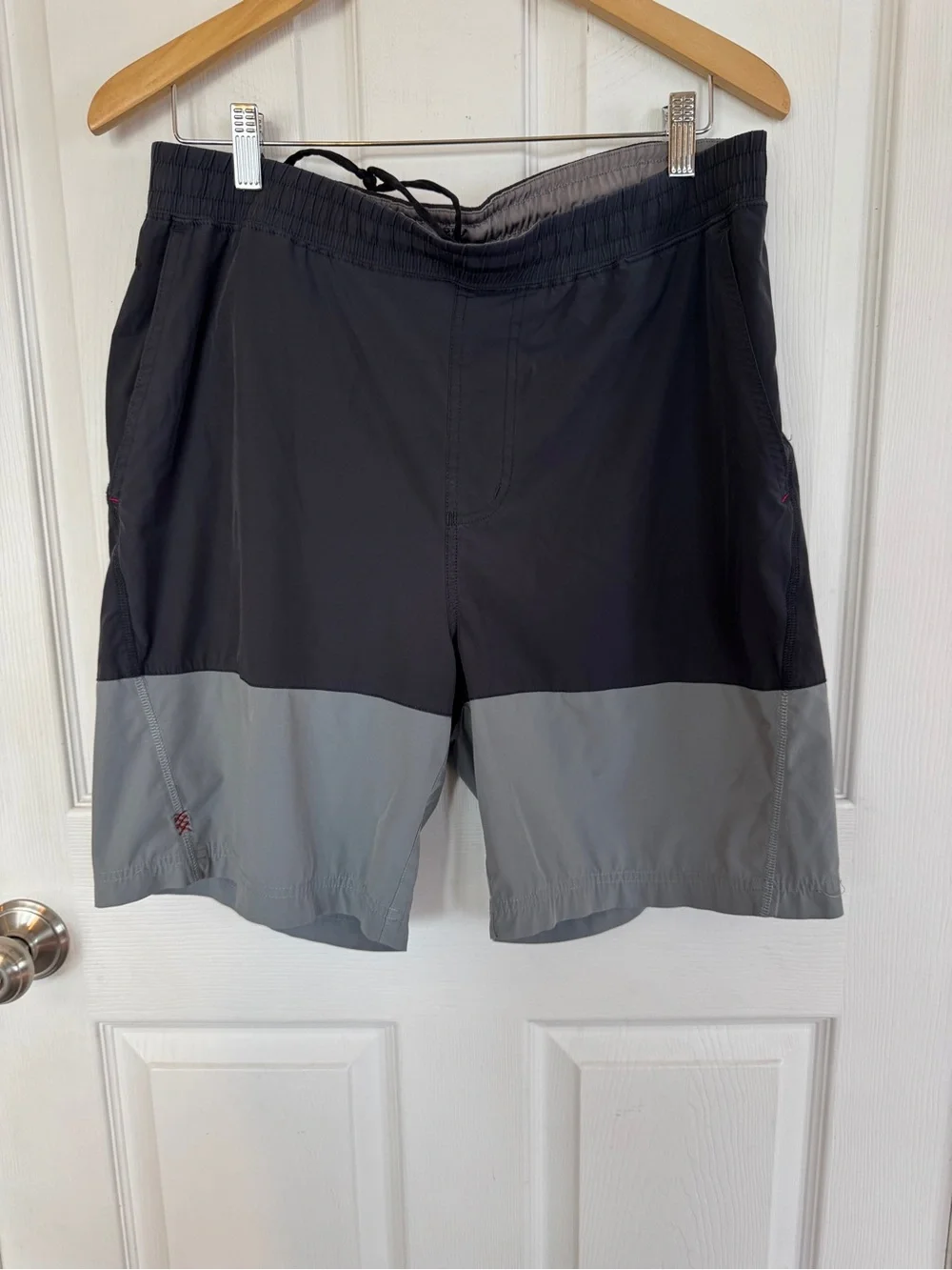 Men's Rhone Two-Tone Black and Gray Swim Shorts